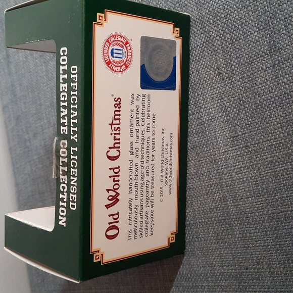 University of Wisconsin Flag Glass Ornament Badger Old World Christmas Rare - Picture 2 of 3